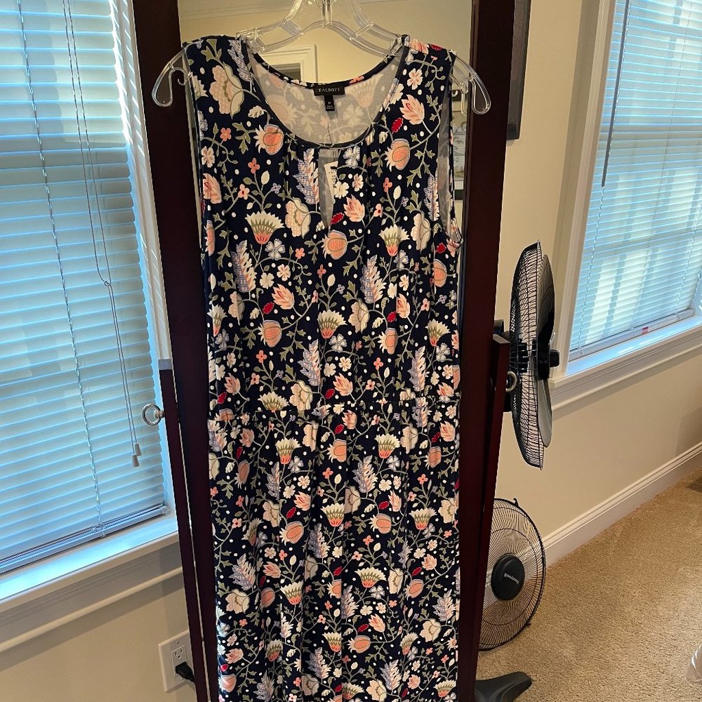 Talbots flowered summer shift long length size 10